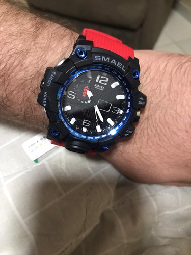 Relógio Smael Militar Modelo 1545-vermelho G-shock