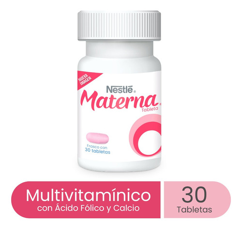 Suplemento Multivitamínico Nestlé Materna Frasco 30 Tabletas