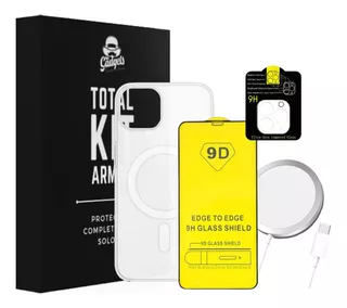 Kit Funda Cargador Mica Pantalla Cámara Para iPhone Magsafe Color iPhone 8/se 2020/se 2022