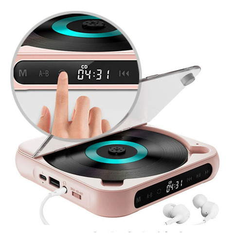 Cd Player Bluetooth Com Fones De Ouvido