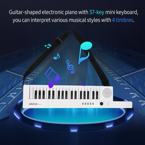 Piano Electrónico De Guitarra De 37 Teclas Con Mini Teclado