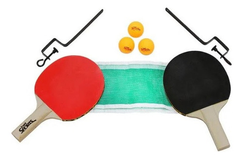 Kit Tênis De Mesa Ping Pong Raquetes E Bolinhas Lazer