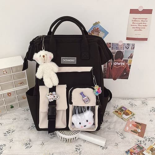 Imagen 5 de 6 de Mochila Kawaii Con Accesorios Lindos Kawaii Pin Capacidad Gr