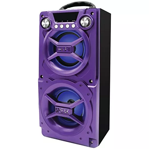 Bocina Bluetooth Portatil Sylvania 2 Altavoces Hifi -morado