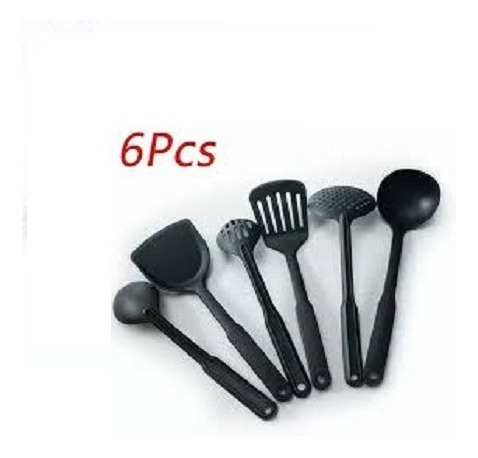 Set 6 Utensilios Nylon Cocina Cucharon Hogar/runn