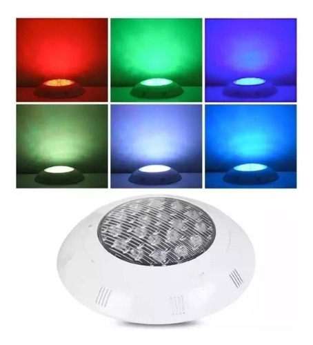 Foco Led Piscina Con Control Remoto 12w Color 12v Rgb