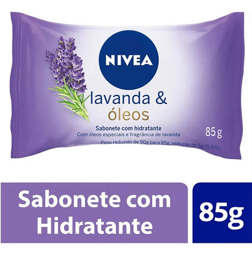 Atacado C/42 Sabonete Em Barra Hidratante Nivea Lavanda 85g
