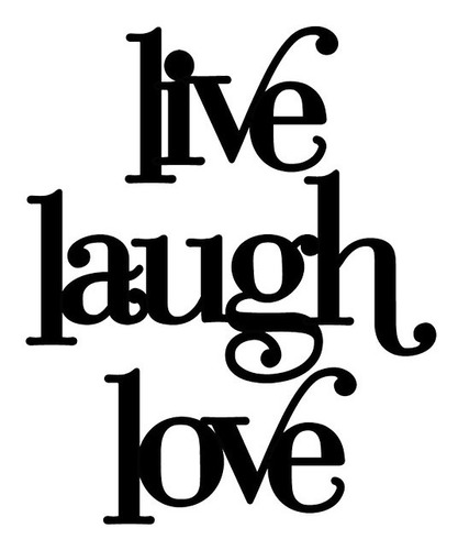 Frases Live Laugh Love 3d Decoración Mural En Relieve