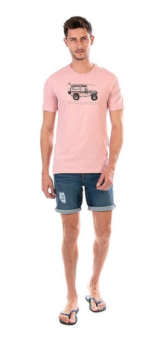 Imagen 5 de 6 de Playera Manga Corta De Hombre 100% Algodón Estampado Moda