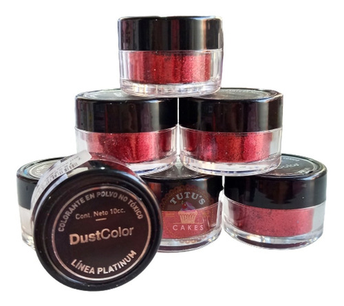 Glitter Brillantina Comestible Rojo Dustcolor Repostería