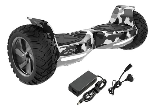 Patineta Electrica Parlante Bluetooth Camuflado Hoverboard Color Negro