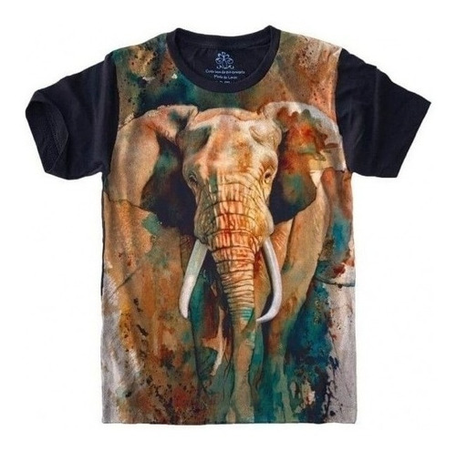 Camiseta Estilosa 3d Fullprint Elefante Elephant