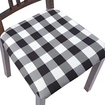 Comprar Fundas De Asiento De Silla De Comedor Elásticas Cuadro...