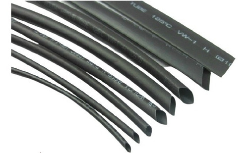 Termoencogible Para Cable 3mm 4mm 5mm 6mm 8mm Negro 3 Metros