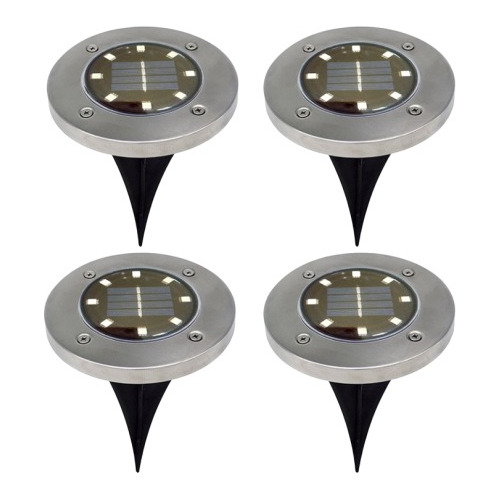 4pack 8led Impermeable Jardín Decoración Luces Solar Enterra