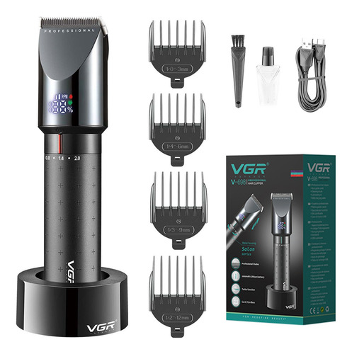 Máquina Corta Pelo Profesional Vgr V-698 Led Usb Turbo 4 Vel