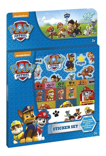 Totum Paw Patrol Patrulla Canina +50 Stickers Niños Febo