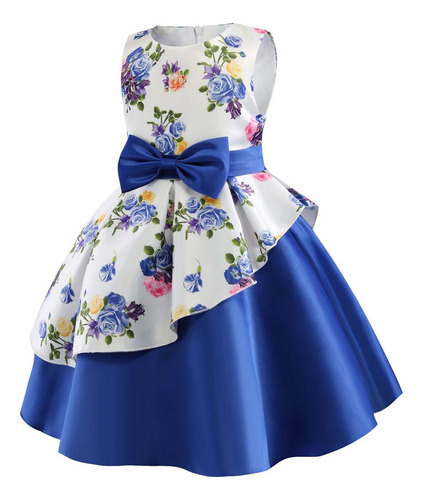 Vestido De Niña Con Dobladillo Irregular, Falda Princesa, Es