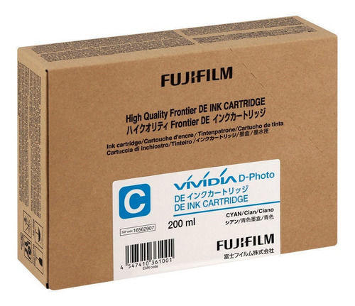 Cartucho De Tinta Fujifilm Cyan Frontier De100 | 200ml