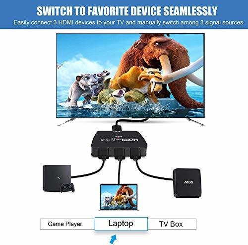 Hdmi Hz Newcare Selector Puerto Para Hdcp Hdr Fire Stick