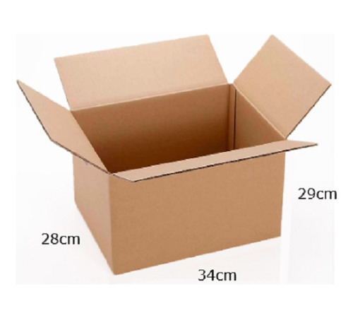 Caja De Carton Corrugado Fefco 0201 1c6.0 34*28*29cm