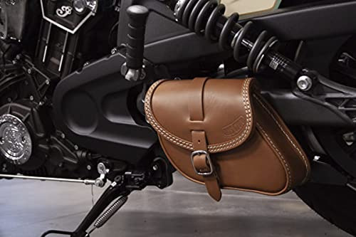 Bolsa Brazo Oscilante Cuero Para Indian Scout Bobber Italia