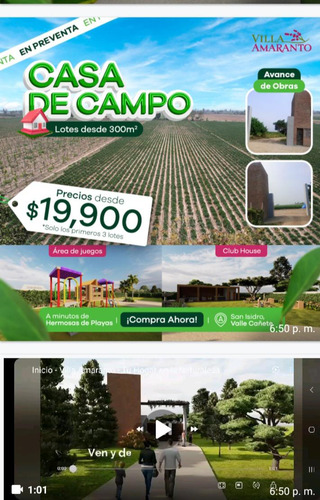 Lotes De Casa De Campo,desde 300 Mts ,en Cañete