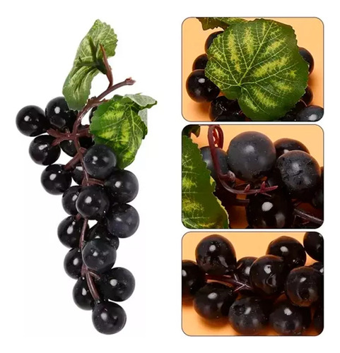 Decoracion Uvas Artificiales De Negro Rojo Verde Para Hogar