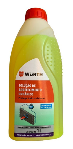 Fluido Agua Líquido Radiador Arrefecimento Pronto Uso Wurth