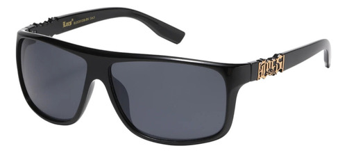 2 Lentes De Sol Locs Log Premium 8loc91236-bk, 8loc91201-wht Dorado/blanco