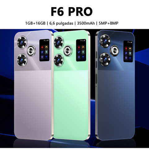 Teléfonos Inteligentes Android Baratos F6 Pro 6.6 Pulgadas Ram1gb Y Rom16gb