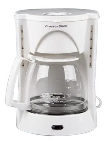 Proctor Silex Cafetera 12 Tazas Blanca 43501PS | ATBIZ | www.ATBIZ.co