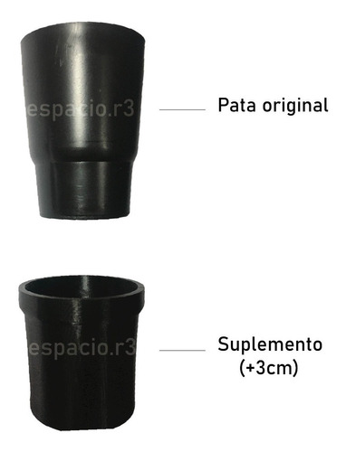 Patas Cocina Morelli Suplemento Elevador  +3cm  Kit X4u