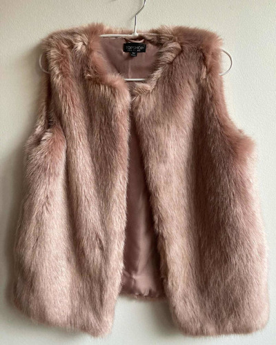 Faux Fur Coat Marca Topshop Talla 4 (36) Nuevo Sin Etiqueta