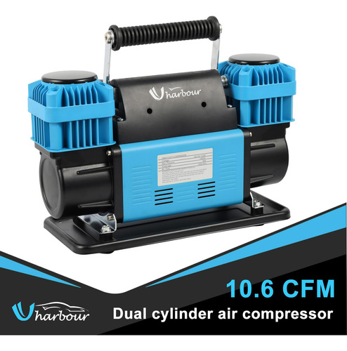 Compresor De Aire Dual 12v 10.6 Cfm Con Medidor