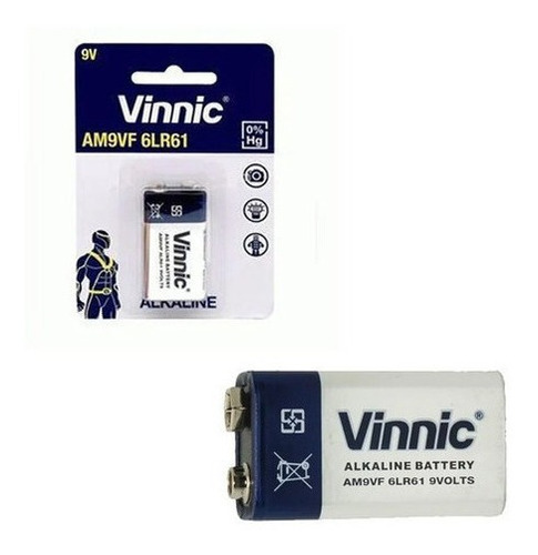 Bateria Vinnic 9v Alcalina Am9vf  Maximo Rendimiento