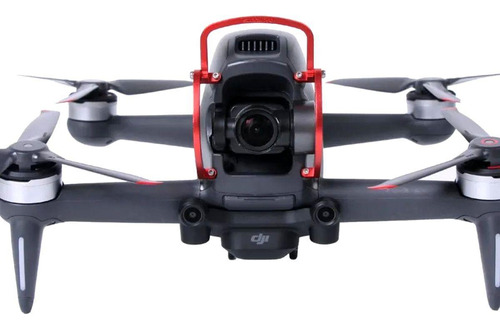 Protetor Alumínio Gimbal Drone Dji Fpv Vermelho 12g