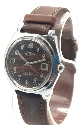 Reloj Citizen Cuerda 70's Apariencia Madera No Bulova Timex 