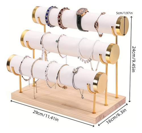 Joyero Simple De 3 Capas, Soporte Para Relojes De Pulsera De