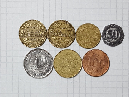 Libano Colección 7 Monedas