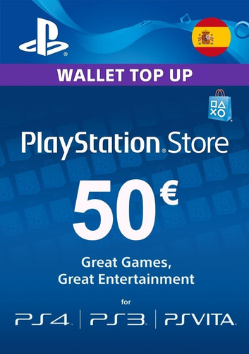 Playstation Store Tarjeta 50 Euros Código Psn Region España