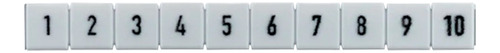 Marcador Fwz Branco Número (1-10) Horizontal Weidmuller