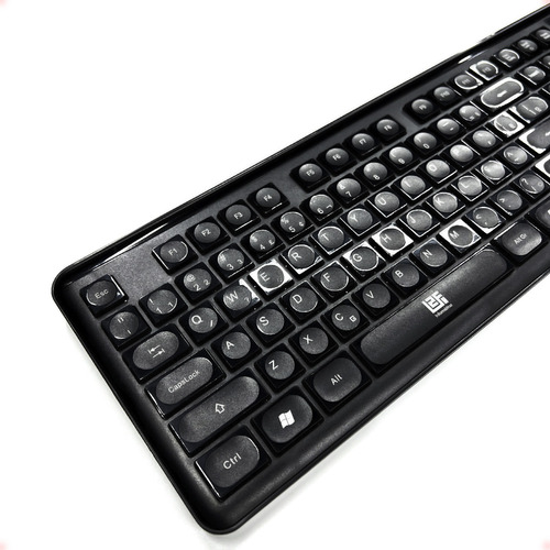 Kit Teclado E Mouse L2f Combo Sem Fio Conexão Usb Cor Preto