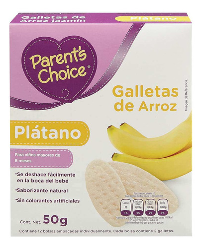 Parents Choice Galleta De Arroz Sabor Banana 50 G