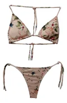 Comprar Bikini Estampada Lycra Forrada Triàngulo Y Colaless Tiras