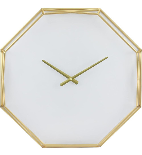 Stonebriar Modern 22  Gold Octagon Open Face Wall Clock