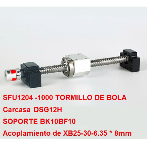 Tornillo De Bola Embalado Sfu1204 De 12mm Mecanizado L1000mm