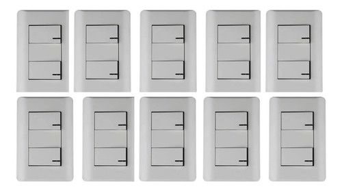 Pack X10 Llave De Luz Richi Quantum 2 Puntos 