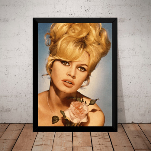 Quadro Brigitte Bardot Atriz Foto Poster Moldurado