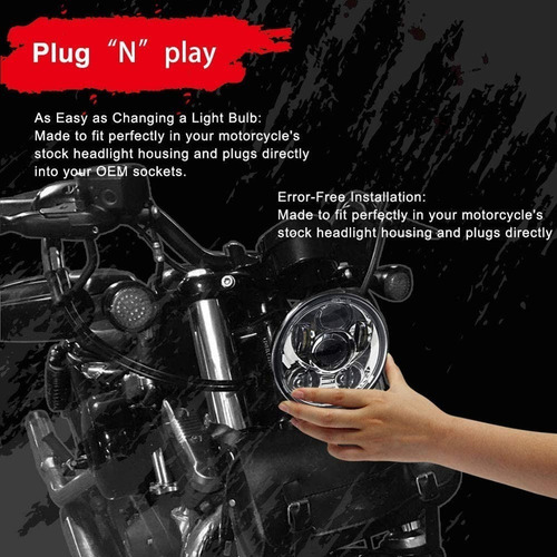 Faros De 6 Leds Universales Para Moto Harley